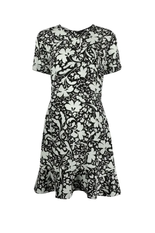 Stella McCartney Wallflower Silk Mini Dress - Multi Black Trendy Mesh Mini Dress