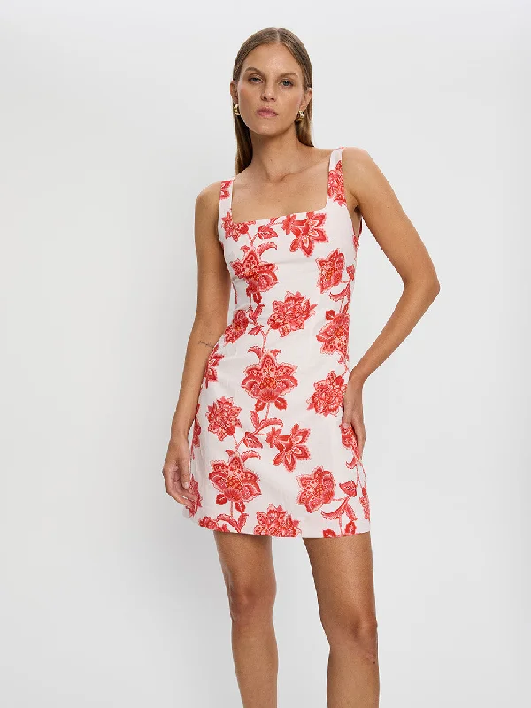 Stellar Square Neck Mini Dress Fashionable Summer Mini Dress