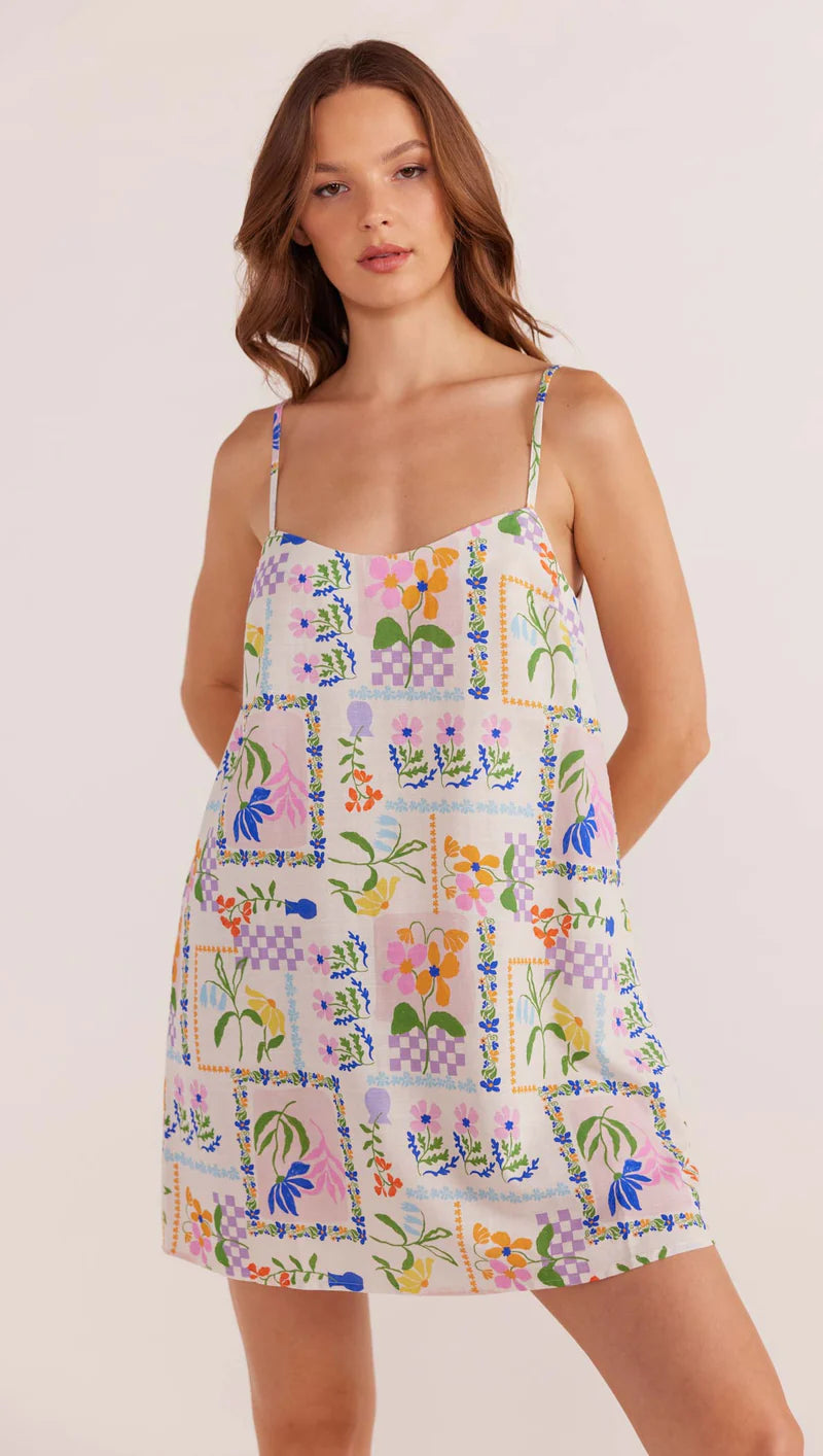 MINK PINK NIKITA MINI DRESS Comfortable Smocked Mini Dress