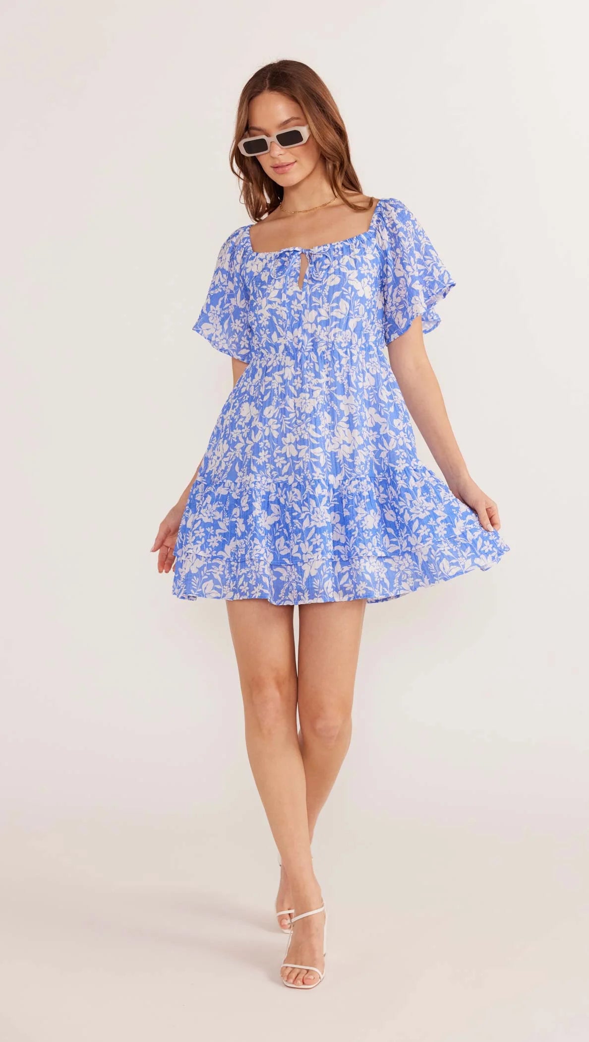 MINK PINK WAVERLY FLUTTER MINI DRESS Elegant Vintage Mini Dress