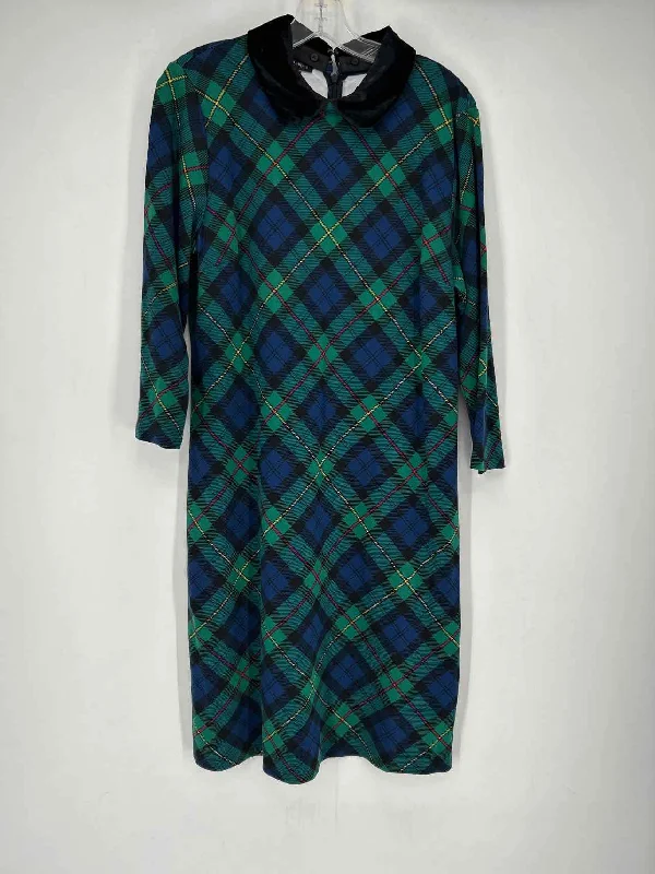 Talbots Size L Green Blackwatch Plaid Dress