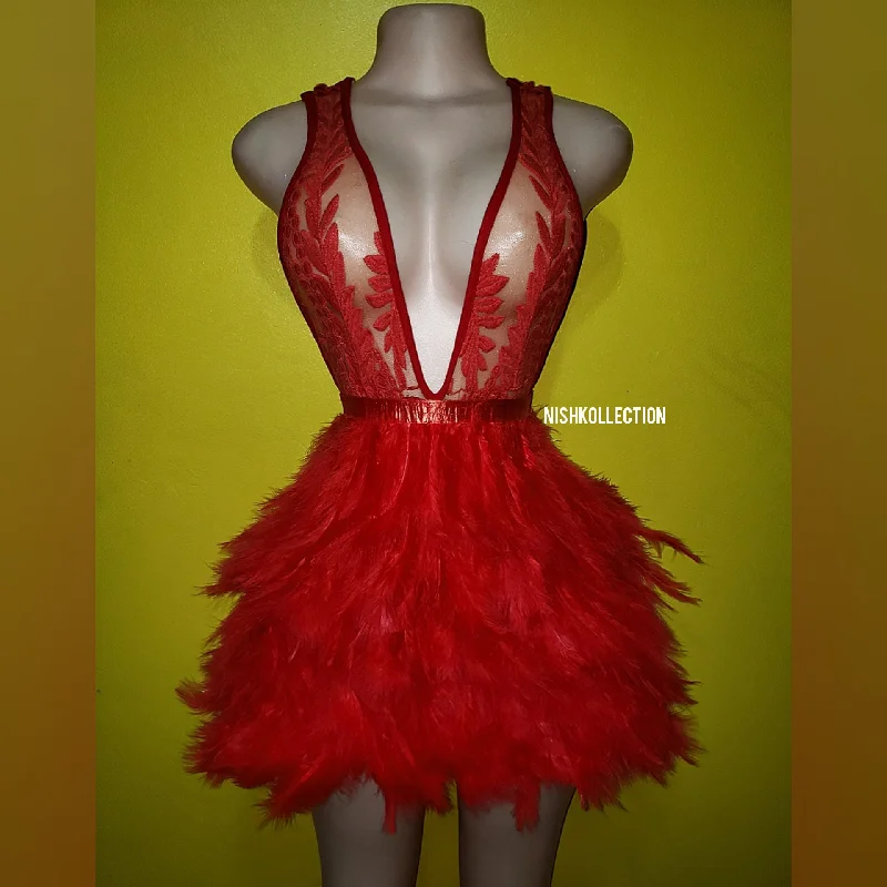 Taquin embroidery feather mini dress Stylish Short Sleeve Mini Dress