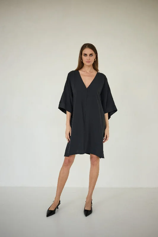 Thilde Kimono Dress Black