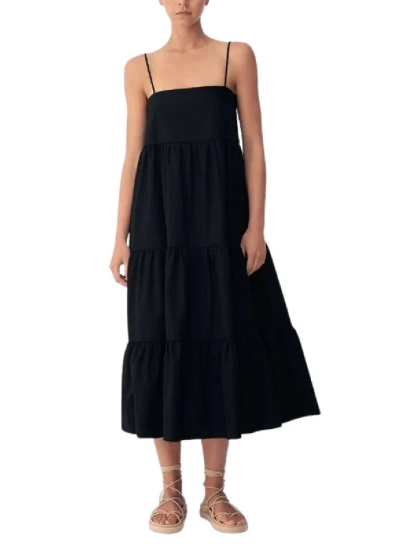 Violet Tiered Dress Black