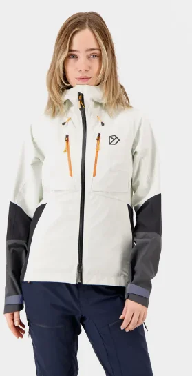 Didriksons Womens Waterproof Jacket - Indus White Foam Embroidered Jacket Appliqued Jacket Beaded Jacket