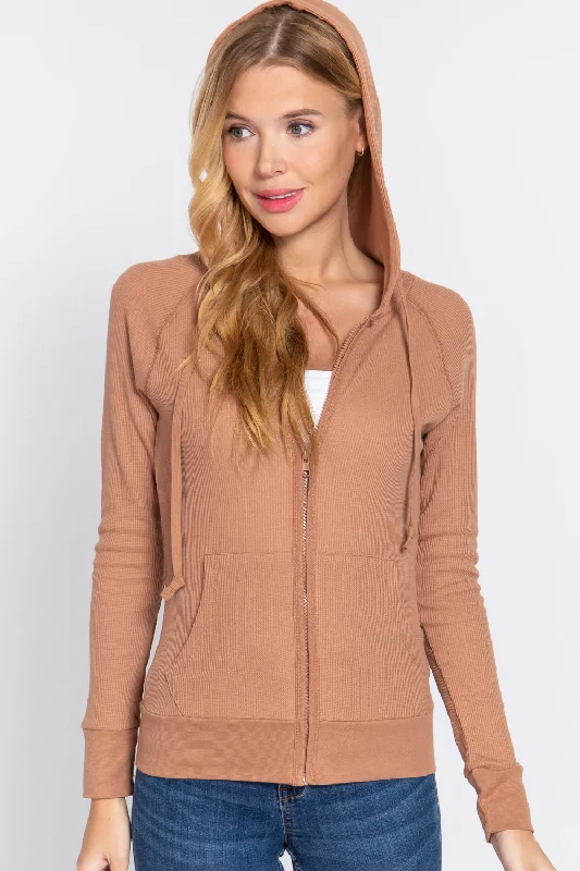 Thermal Hoodie Jacket Cardigan Sweater Pullover