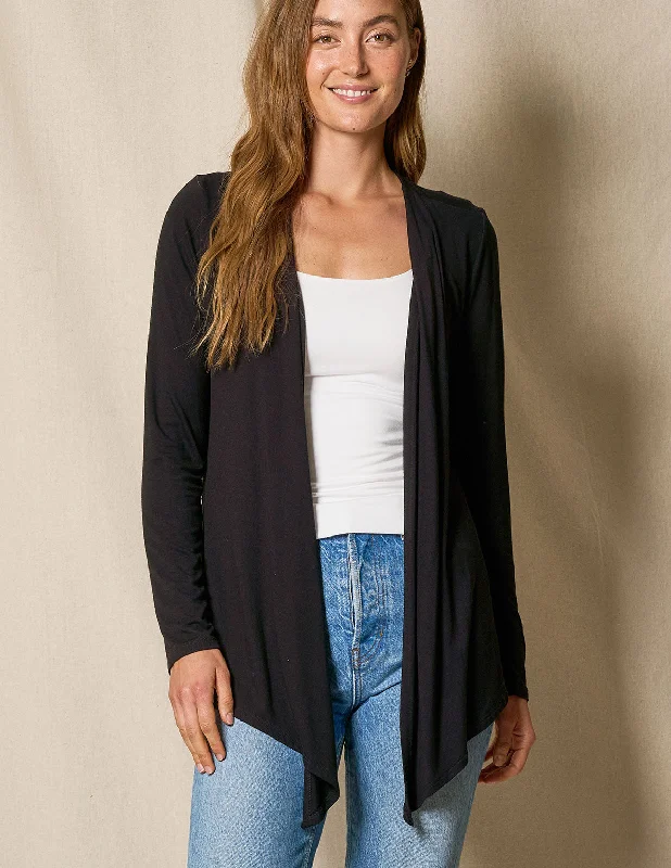 Bamboo Open Front Jacket Satin Fabric Silk Fabric Chiffon Fabric