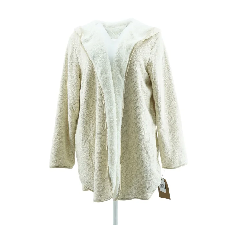 Beige Solid Lightweight Jacket Wool Fabric Cashmere Fabric Tweed Fabric