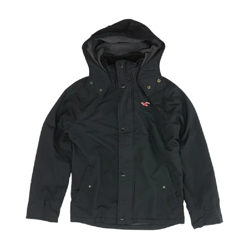 Black Solid Puffer Jacket Oversized Jacket Tailored Jacket Straight Jacket
