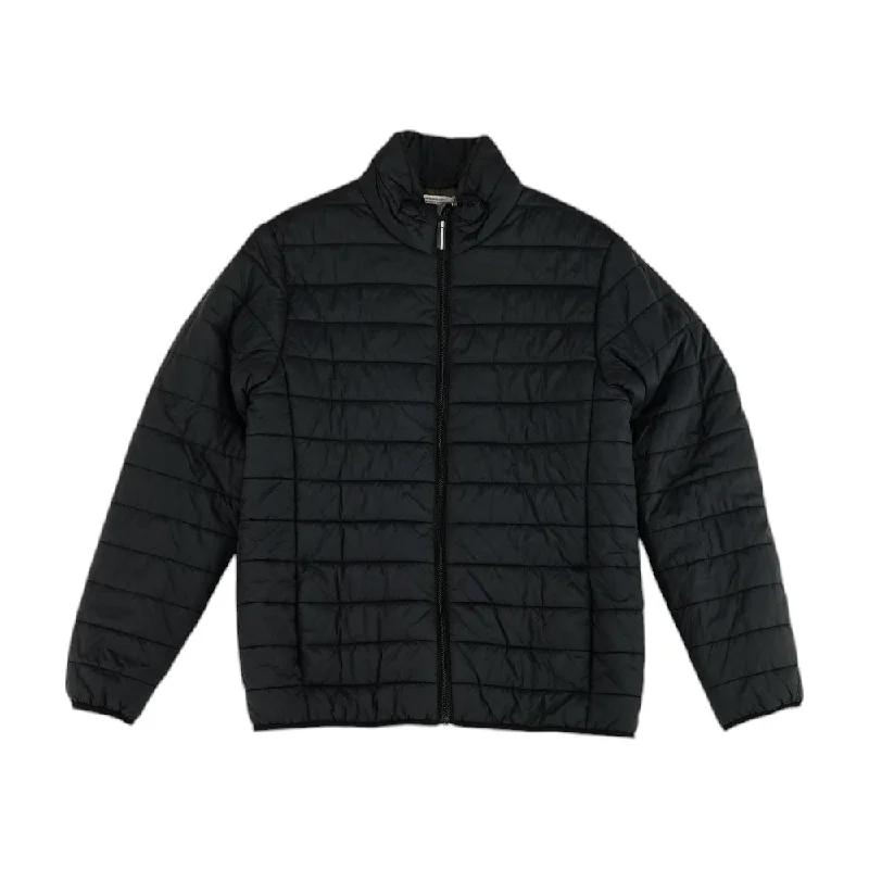Black Solid Puffer Jacket Faux Fur Jacket Real Fur Jacket Shearling Jacket