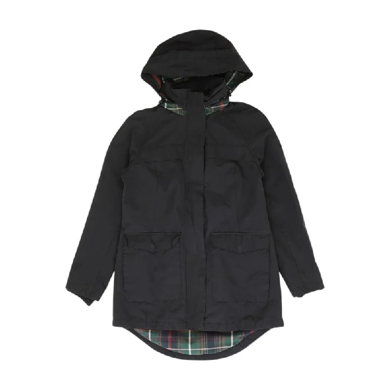 Black Solid Rain Jacket Denim Jacket Leather Jacket Suede Jacket