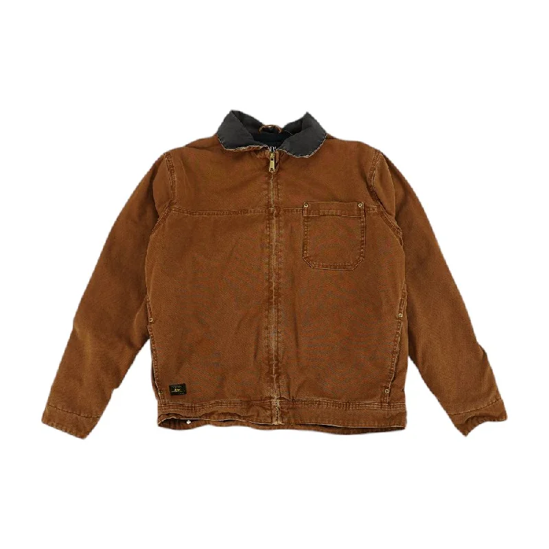 Brown Solid Bomber Jacket Tailored Jacket Straight Jacket A-Line Jacket
