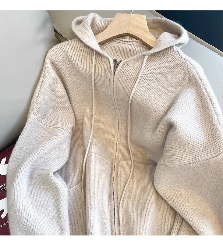 Designed zipper sweater jacket for women knitted cardigan trendy      S4883 Corduroy Jacket Velvet Jacket Brocade Jacket