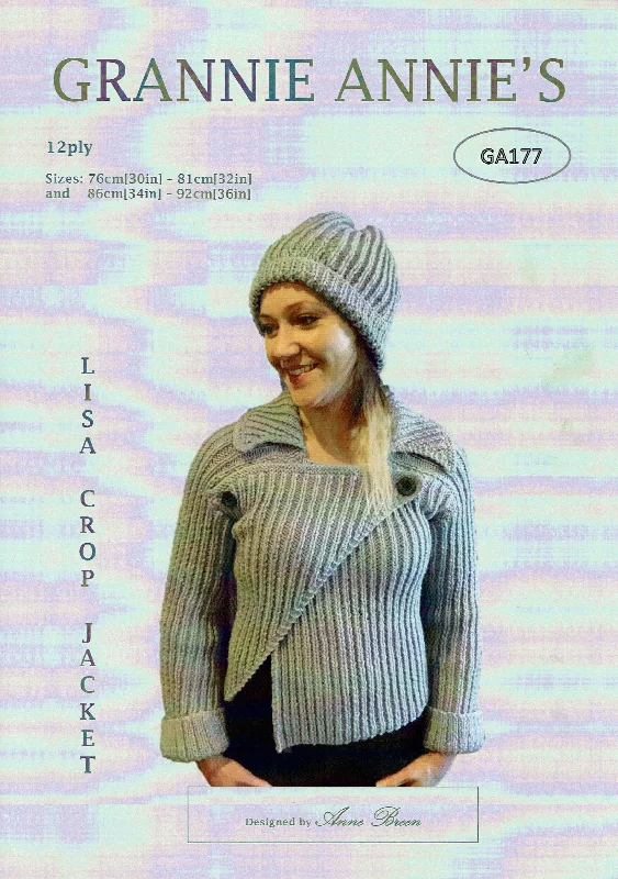 Grannie Annie 177 - Lisa's Cropped Jacket and Hat Cotton Fabric Linen Fabric Terry Fabric