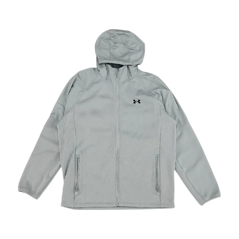 Gray Solid Lightweight Jacket Tailored Jacket Straight Jacket A-Line Jacket