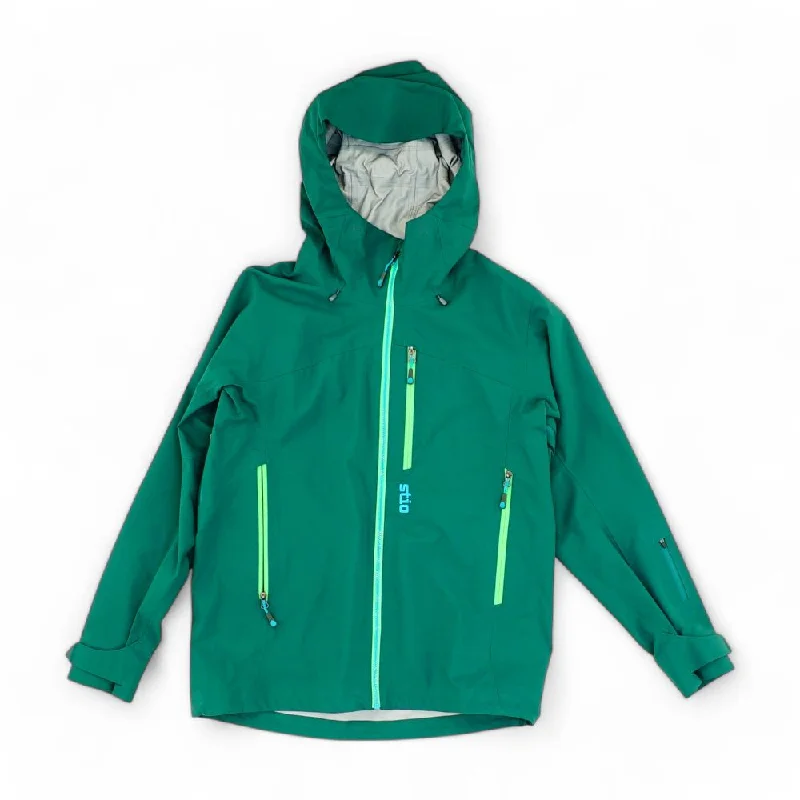 Green Solid Active Jacket Notch Collar Jacket Peter Pan Collar Jacket Cowl Neck Jacket