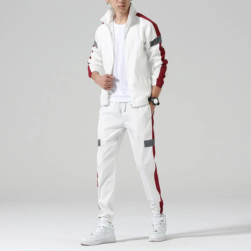 Leggings Pants Stand Collar Jacket Sportswear Suit Men Mesh Jacket Canvas Jacket Denim Jacket