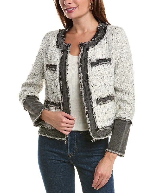Nanette Nanette Lepore Tweed Jacket Oversized Jacket Tailored Jacket Straight Jacket