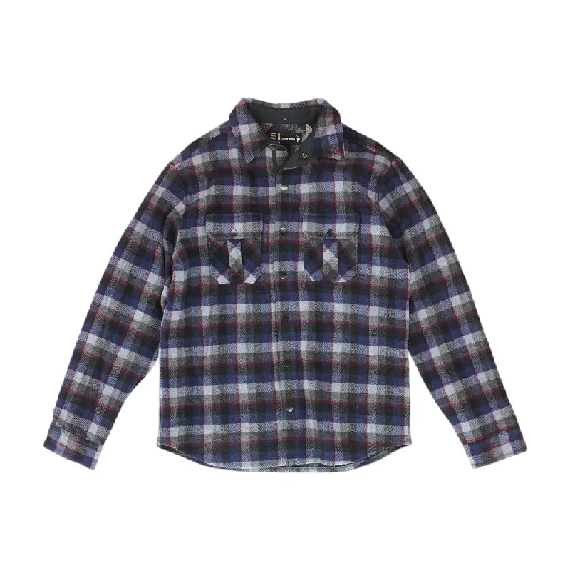 Navy Plaid Jacket Print Jacket Jacquard Jacket Embroidered Jacket
