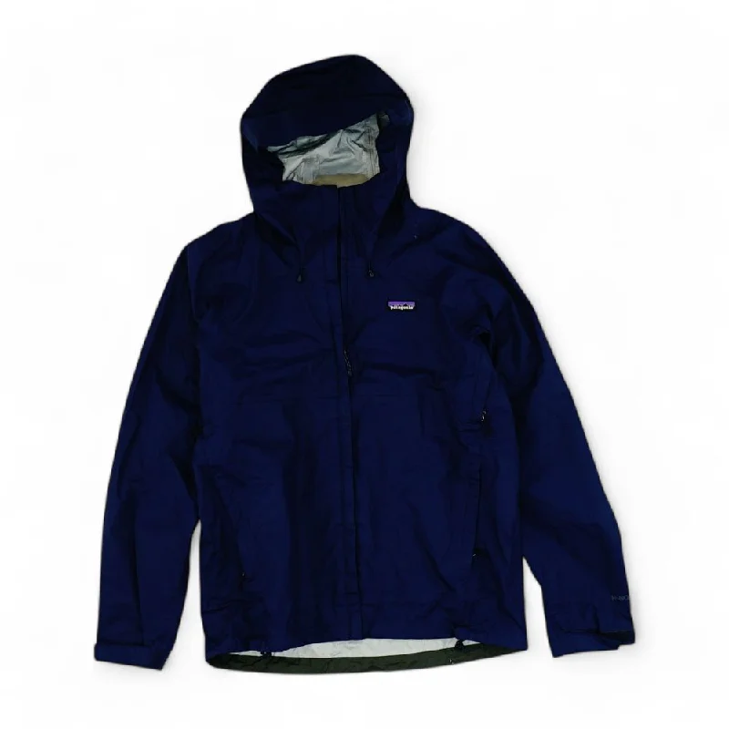 Navy Solid Active Jacket Boat Neck Shawl Collar Notched Collar