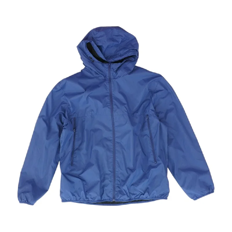 Navy Solid Jacket Fleece Jacket Down Jacket Feather Jacket