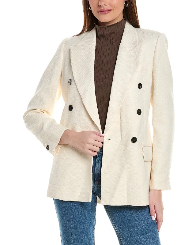 Reiss Bronte Jacket Knit Fabric Woven Fabric Fleece Fabric
