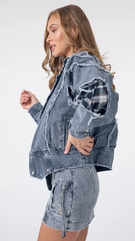 Reversible Ellie Jacket Satin Jacket Silk Jacket Chiffon Jacket