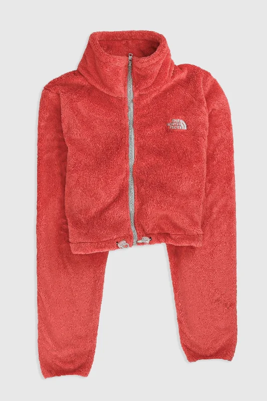 Rework North Face Crop Fleece Jacket - L Knit Jacket Woven Jacket Fleece Jacket