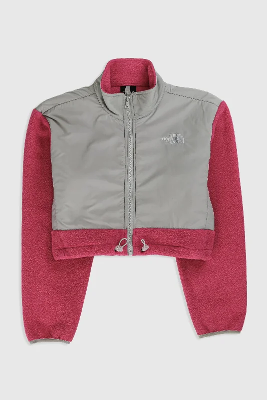 Rework North Face Crop Fleece Jacket - XL Quilted Jacket Puffer Jacket Insulated Jacket