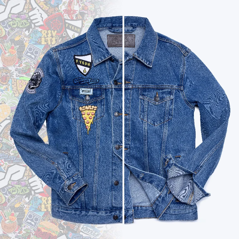 Denim Dan – Classic Denim Jacket Tiered Jacket Buttoned Jacket Zippered Jacket