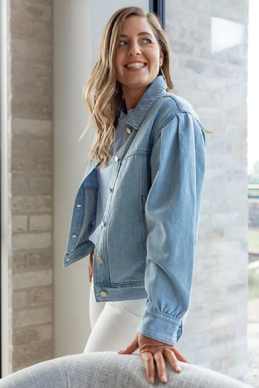 SINATRA DENIM JACKET Zip Front Button Front Snap Front