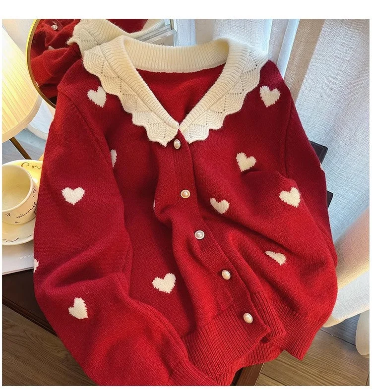 sweater jacket for women new design long-sleeved knitted cardigan     S4905 Boat Neck Shawl Collar Notched Collar