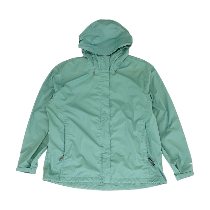 Teal Solid Rain Jacket Wool Jacket Cashmere Jacket Tweed Jacket