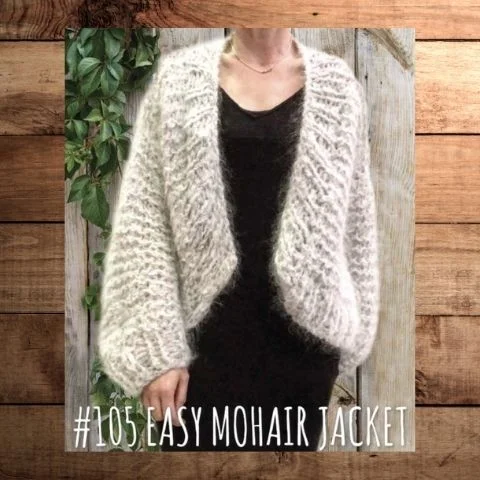 Touch Yarns 105 - Easy Mohair Jacket One-Shoulder Jacket Off-the-Shoulder Jacket Asymmetrical Jacket