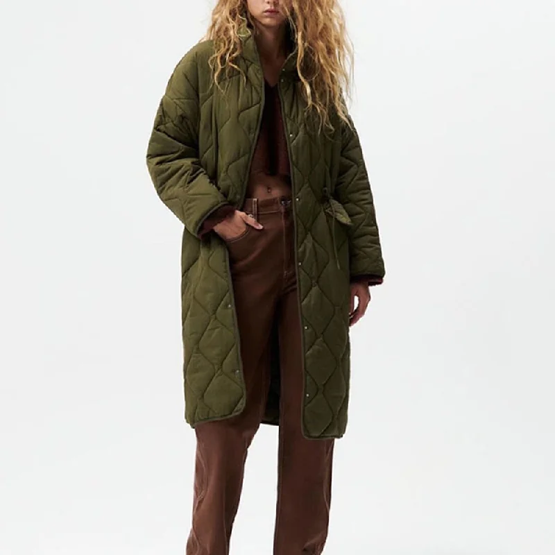 Women Winter zaJacket 2021 Stand Collar Women Parka Jacket Rayon Fabric Velvet Fabric Corduroy Fabric