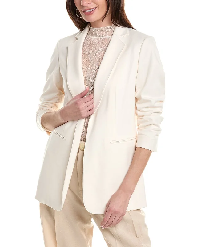 Anne Klein Scrunch Sleeve Open Jacket Belted Jacket Elasticated Jacket Padded Jacket