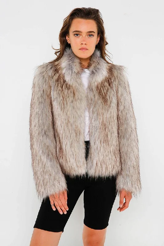 Fur Delish Jacket | Natural V-Neck Jacket Boat Neck Jacket Square Neck Jacket