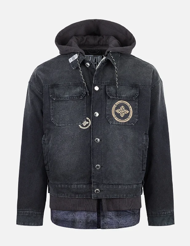 Multi-pocket and Layering Effect Relax Fit Trucker Jacket Rayon Jacket Velvet Jacket Corduroy Jacket
