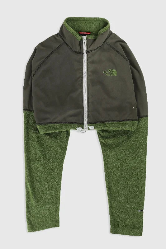 Rework North Face Crop Fleece Jacket - XL Corduroy Jacket Velvet Jacket Brocade Jacket