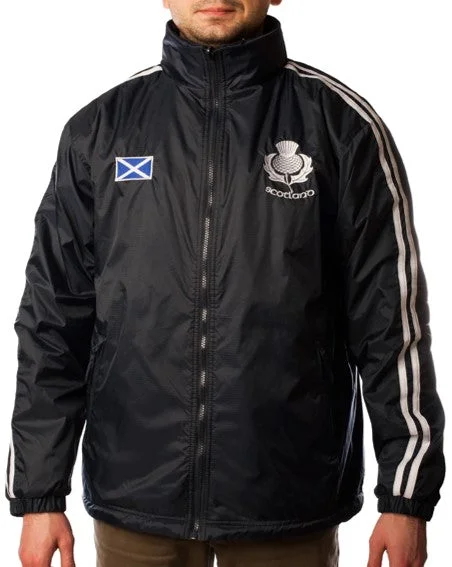 Scotland Fleece Lined Jacket Front Pockets Side Pockets Patch Pockets