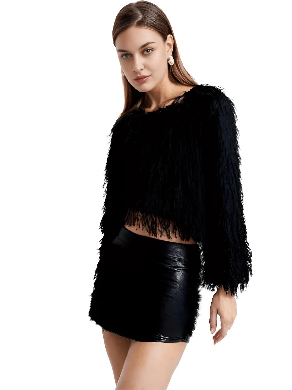 Autumn Winter Warm Women Faux Fur Coat Loose Plush Coat Female Fur Jacket Chenille Fabric Brocade Fabric Lace Fabric