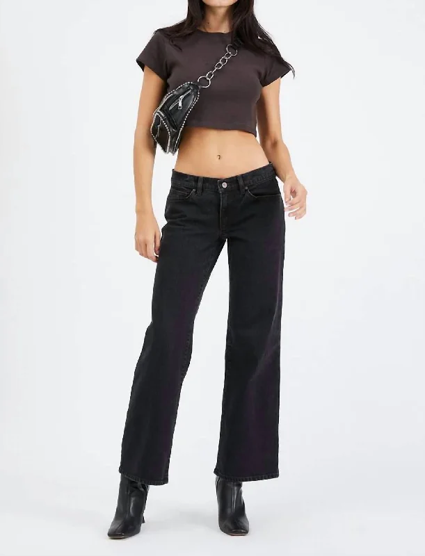 99 Low Wide Jeans In Black Box Comfortable Jogger Style Jeans