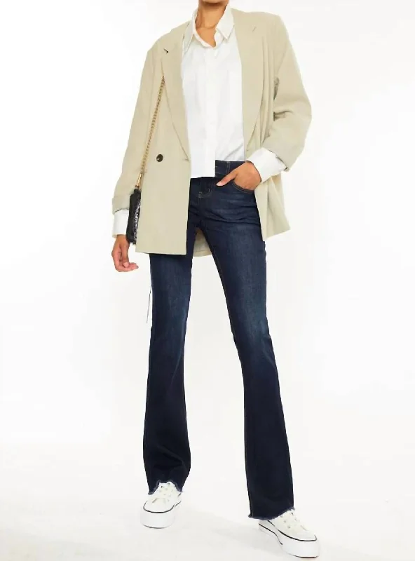 Annie Low Rise Bootcut Jeans In Dark Chic Ripped Jeans