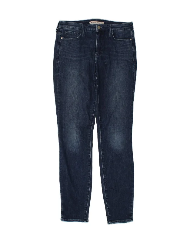 ATHLETA Womens Skinny Jeans US 8 Medium W30 L32 Navy Blue Cotton Fashionable Relaxed Fit Denim