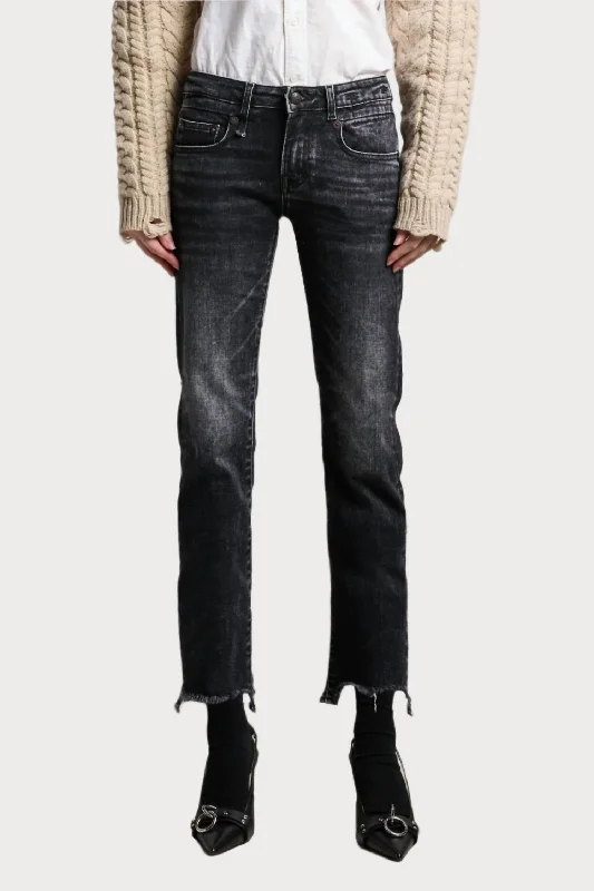 Boy Straight Jeans In Morrison Black Stylish High-Waisted Denim