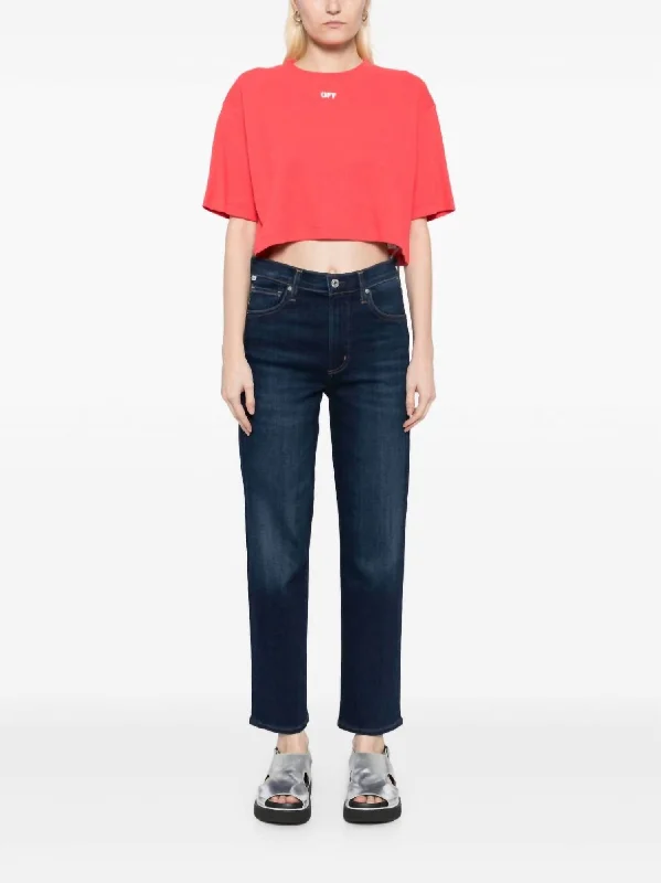 Caia Straight Jean In Lotus Casual Skinny Fit Jeans
