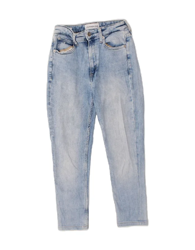 CALVIN KLEIN Womens High Rise Skinny Jeans W25 L22 Blue Comfortable Stretch Denim Jeans