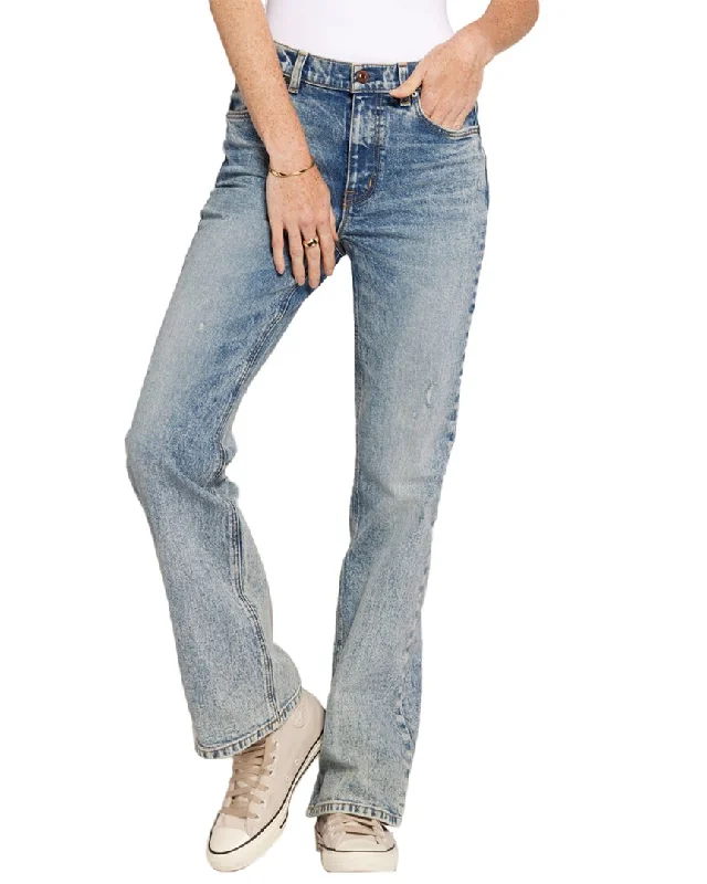 Current/Elliott The Signature Topanga Bootcut Jean Trendy Pleated Waist Jeans