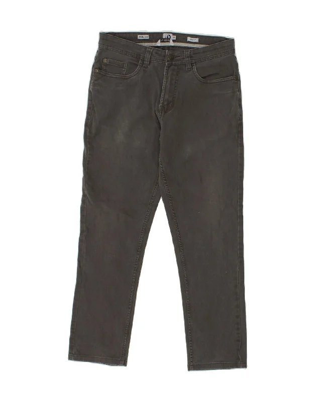 DACK'S Womens Slim Jeans IT 44 Medium W30 L26 Grey Cotton Comfortable Faded High-Rise Jeans