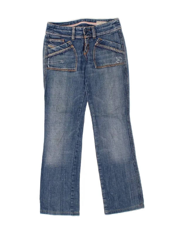 DIESEL Womens Reckfly Bootcut Jeans W26 L29 Blue Cotton Trendy Classic Fit Jeans